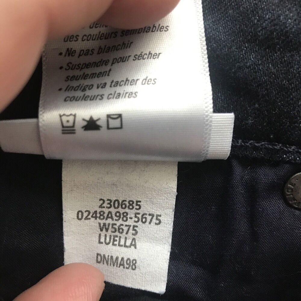 Paige Skyline Skinny Womens 27 Luella Dark Wash Mid Rise Pockets Stretch - Picture 9 of 14